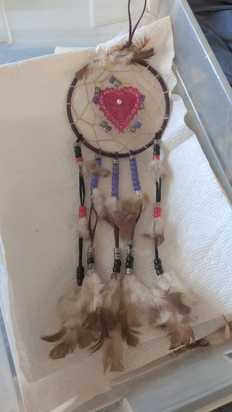 Handmade Dream Catcher with Pink Heart - photo 4