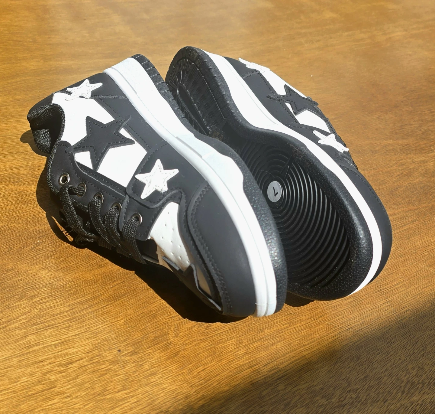 Black and White Star Sneakers - photo 4