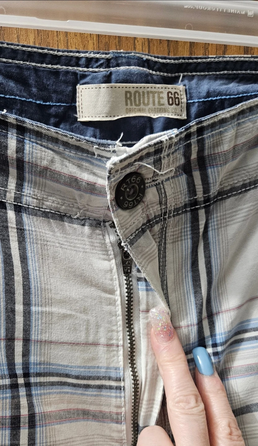 Route 66 Plaid Cargo Shorts - photo 3