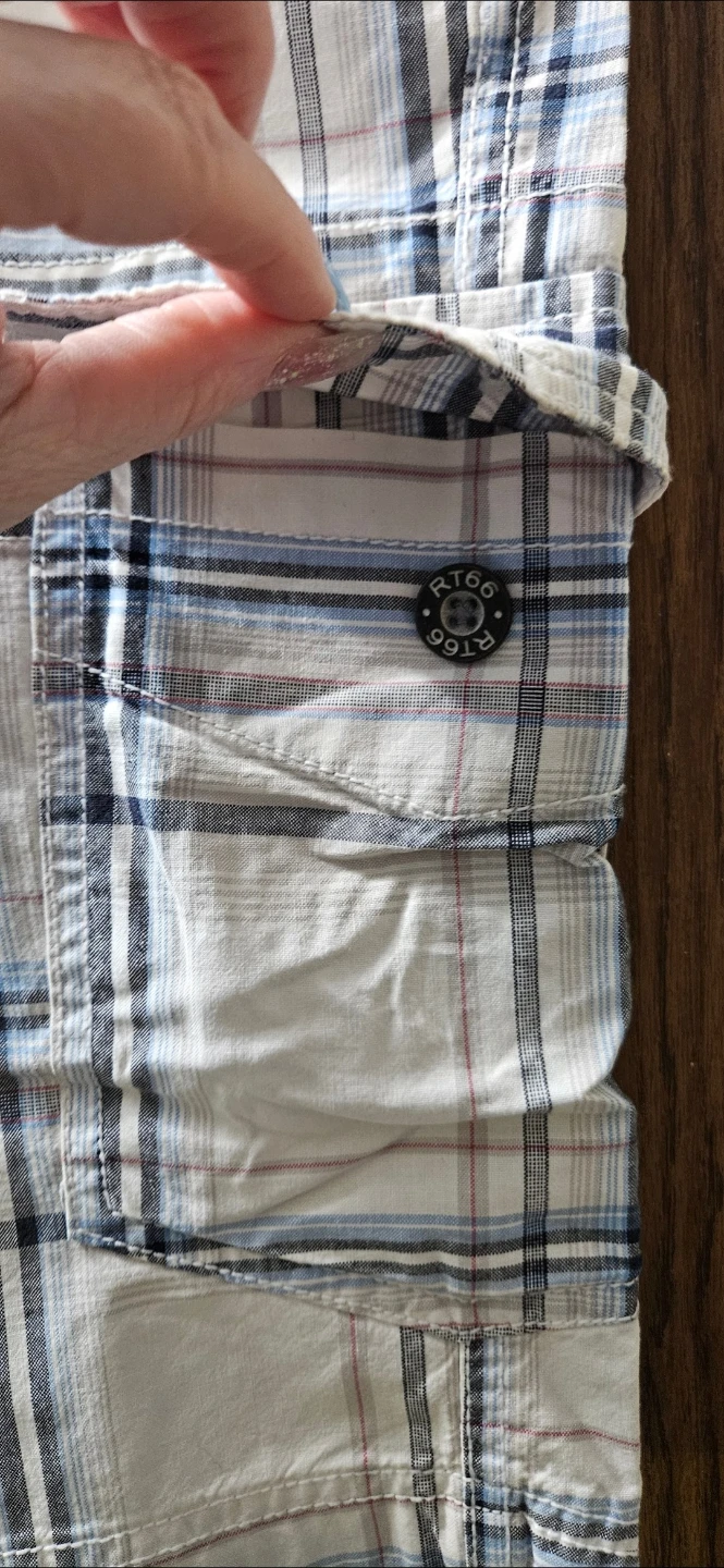 Route 66 Plaid Cargo Shorts - photo 4