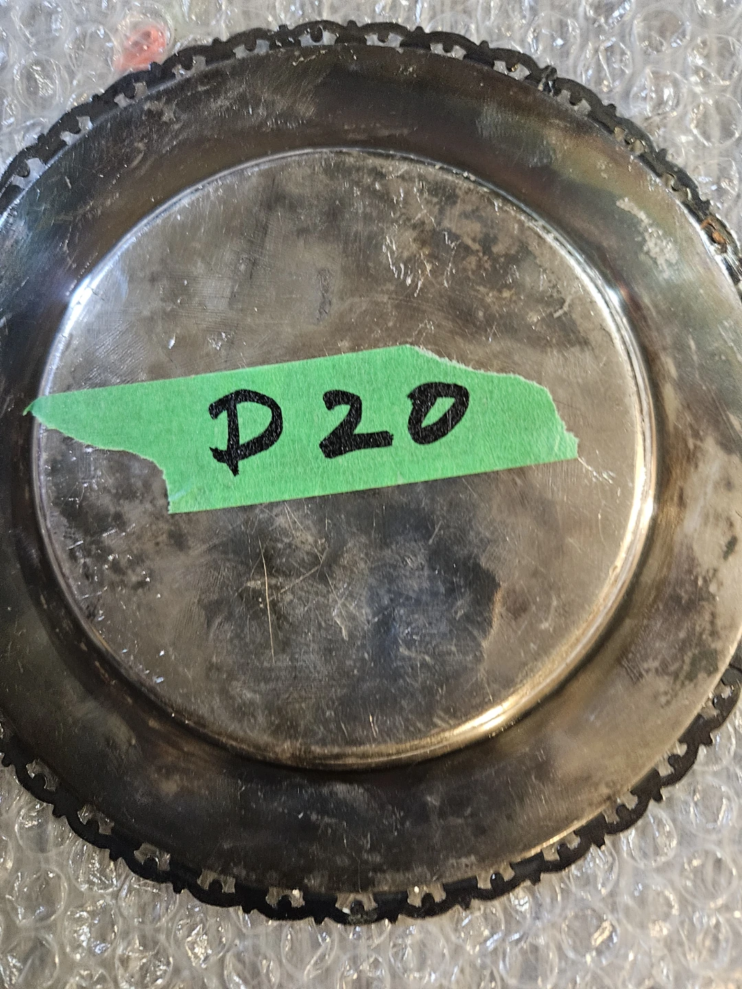 Vintage Decorative Plate with Floral Engraving - photo 3