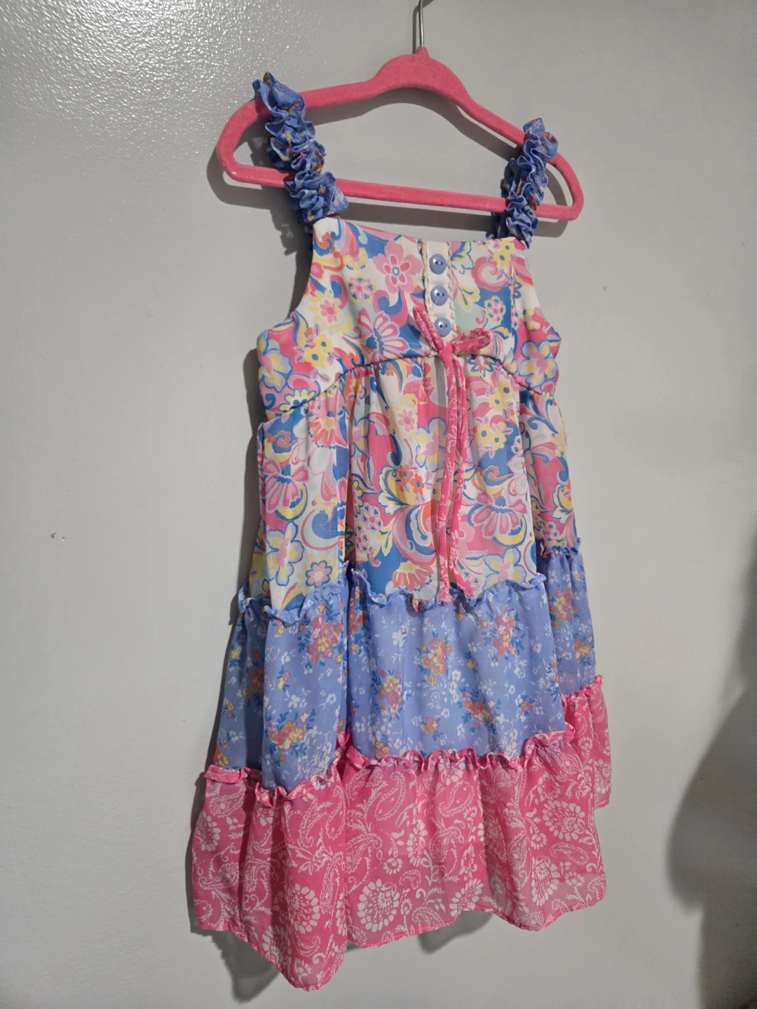 Girls Tiered Floral Print Dress - photo 2