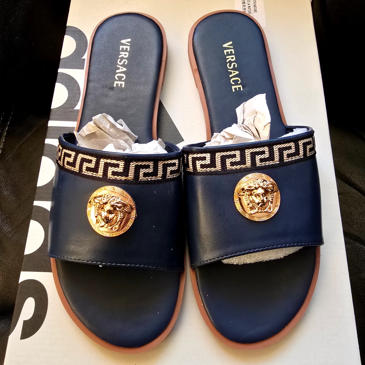 Brand new High Fashion women sleepers Gold Blue