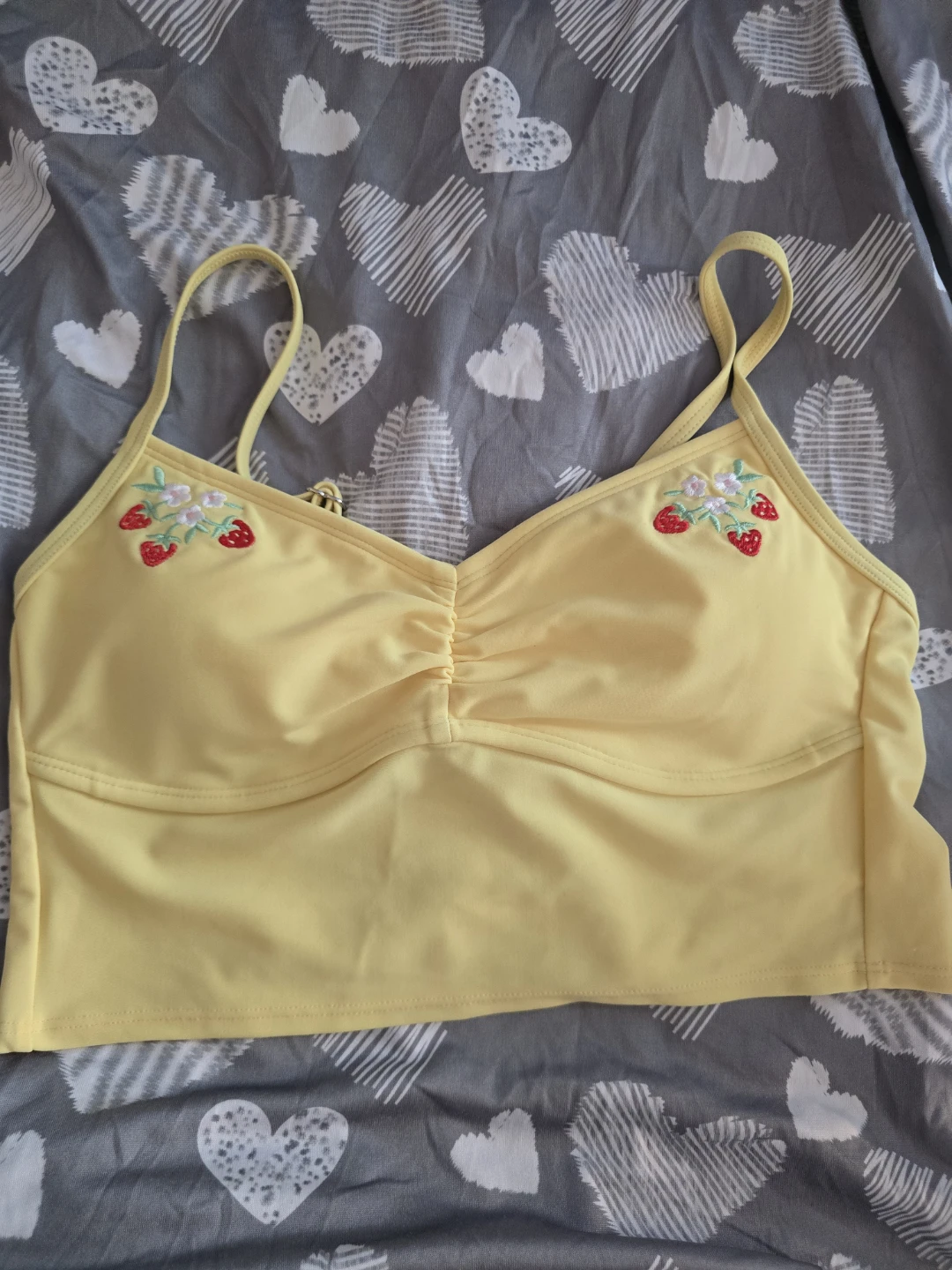 ⚽️ Wild Fable Yellow Strawberry Crop Top Size S