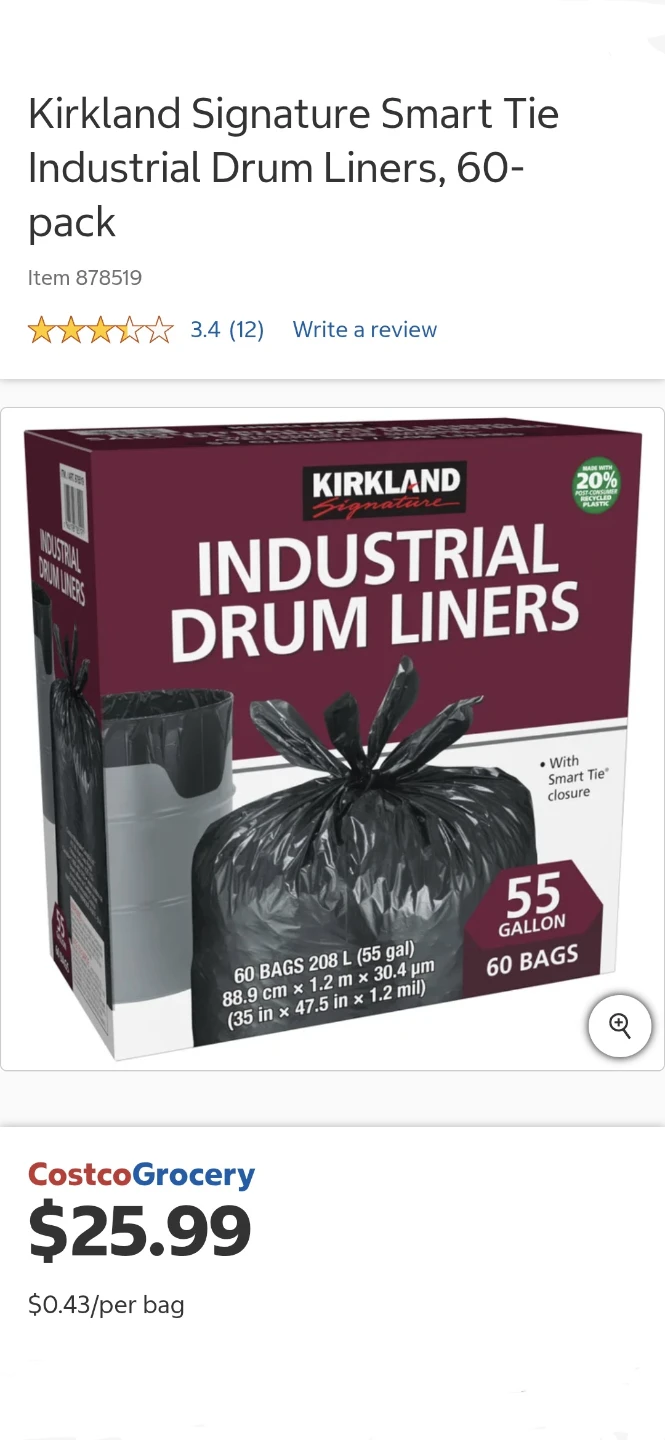 Costco XL Garbage Bags: Box of Giant Bags - photo 3