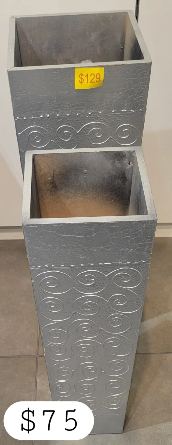 Silver Decorative Planter Pots