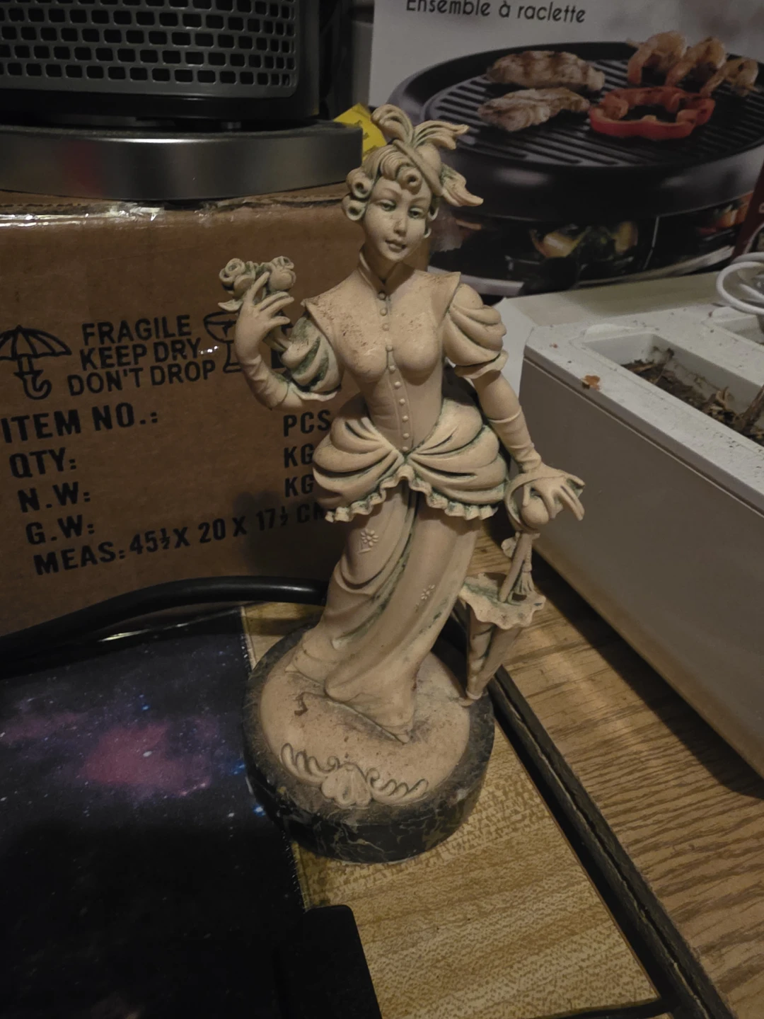 Vintage Figurine Woman with Parasol