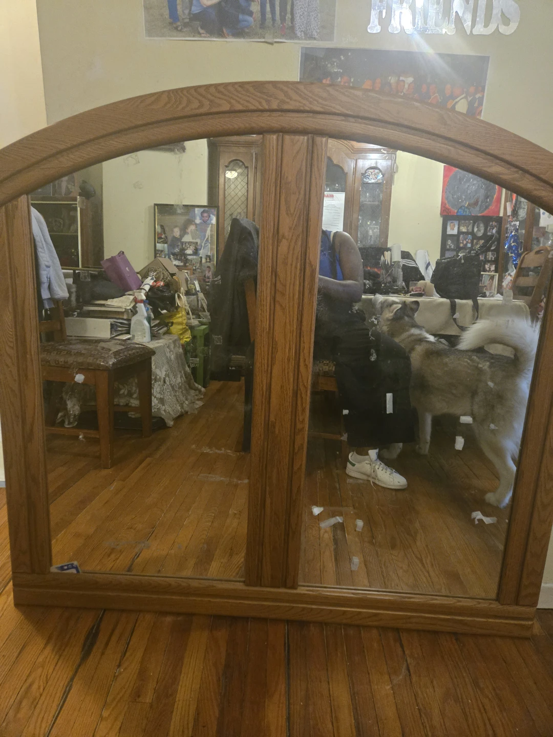 Wooden Arched Mirror - photo 2