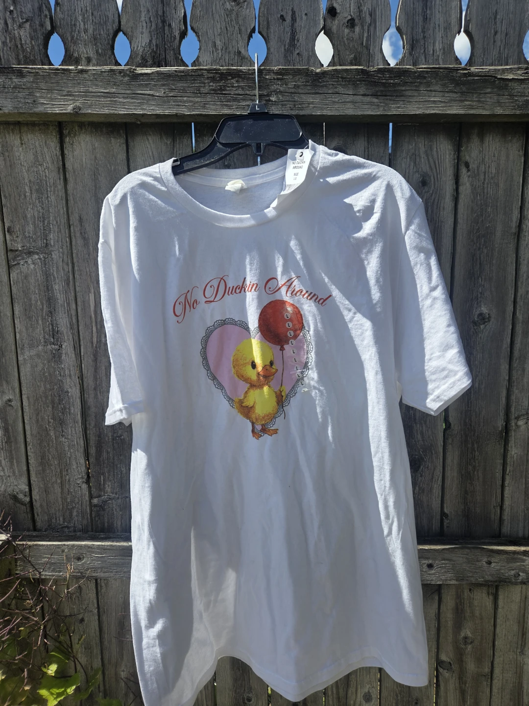 White "No Duckin Around" Graphic T-Shirt