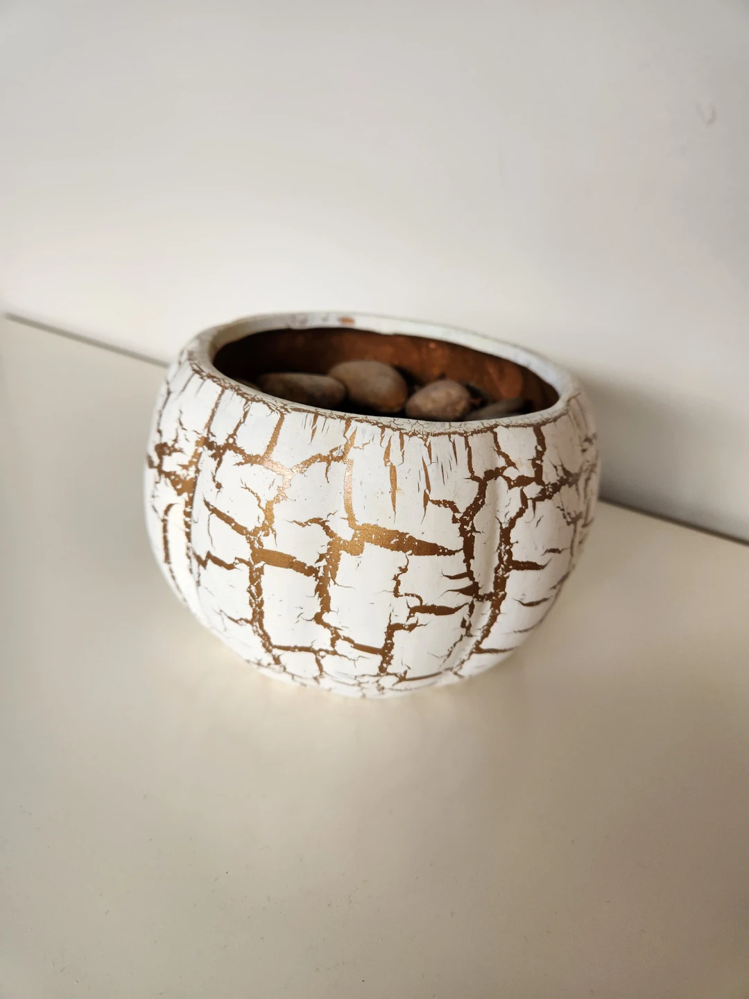 White and Gold Decorative Pot