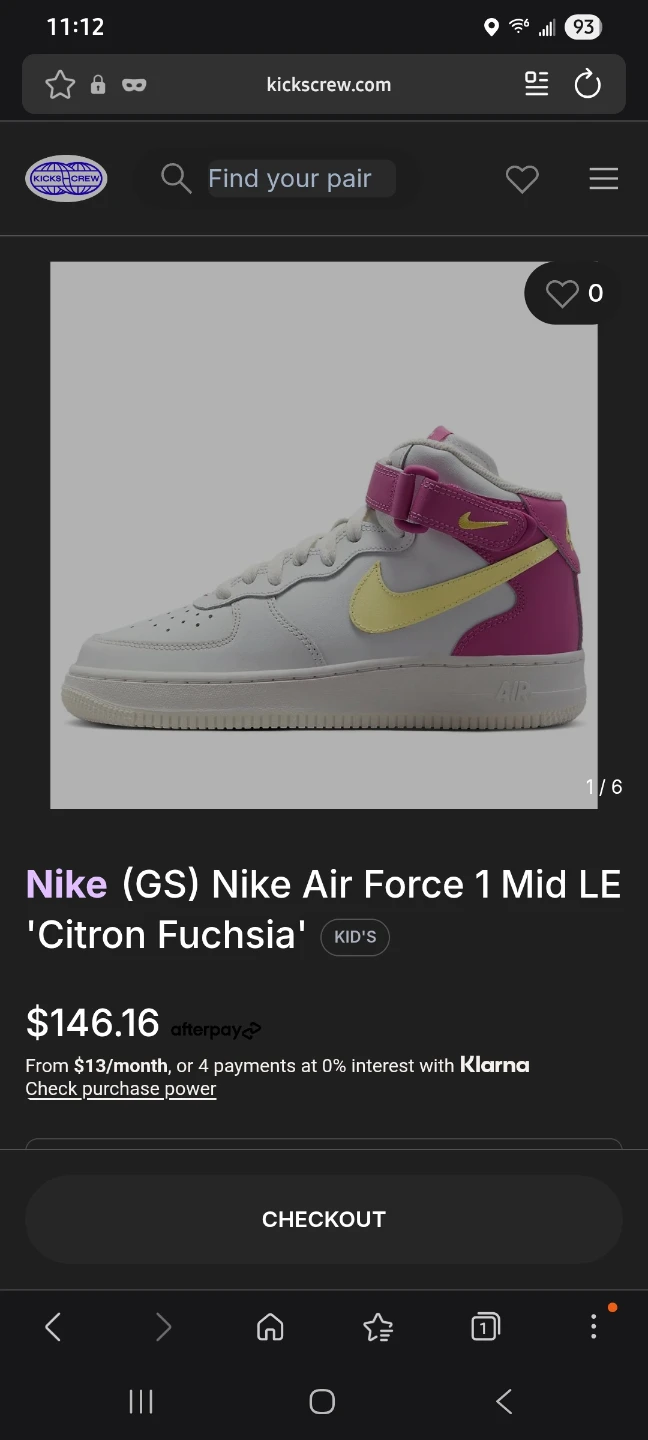 Nike Air Force 1 Mid LE 'Citron Fuchsia' Kids Shoes - photo 2