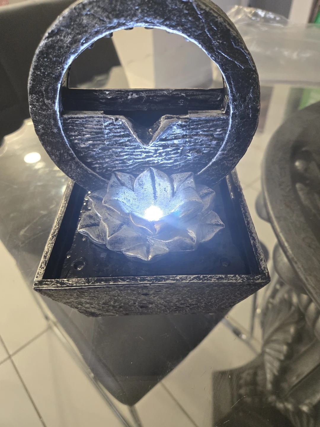 Small tabletop water fountain