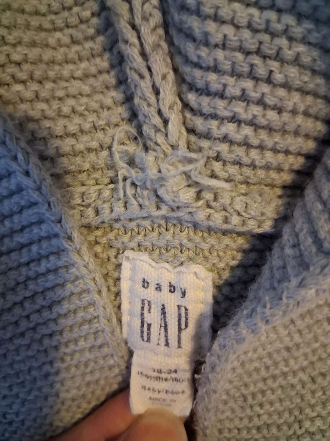 Baby GAP Grey Hooded Sweater with Ears - photo 2