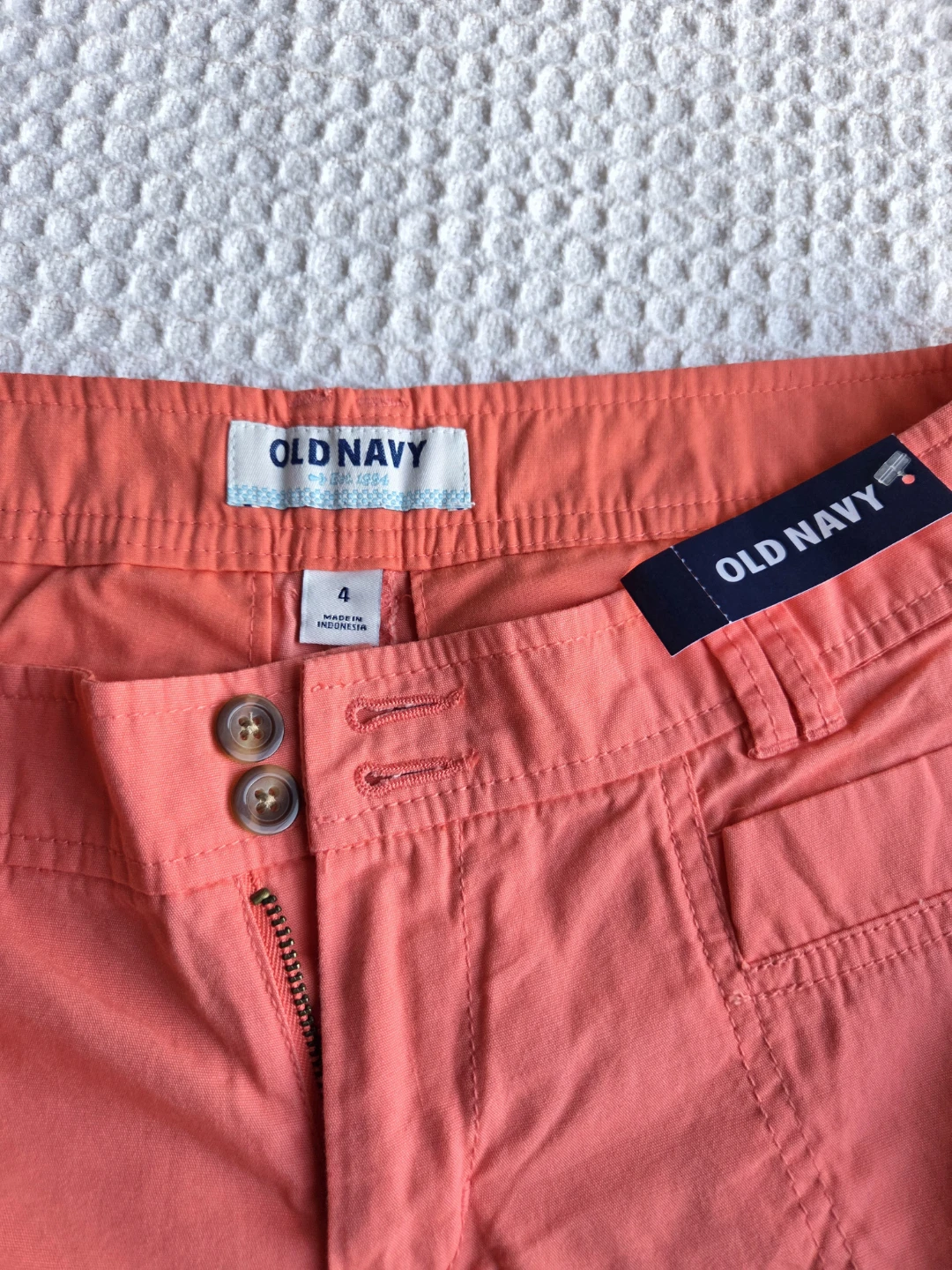 Old Navy Brand New Orange 4-Pocket Cropped Pants Size 4 - photo 3