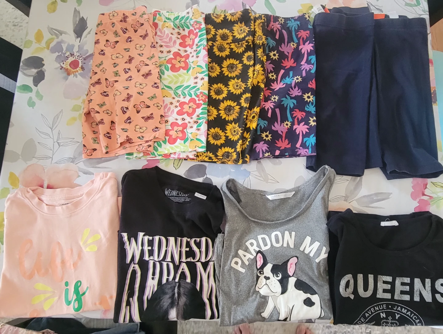 Girls' T-shirts and Shorts Bundle, size 10-12
