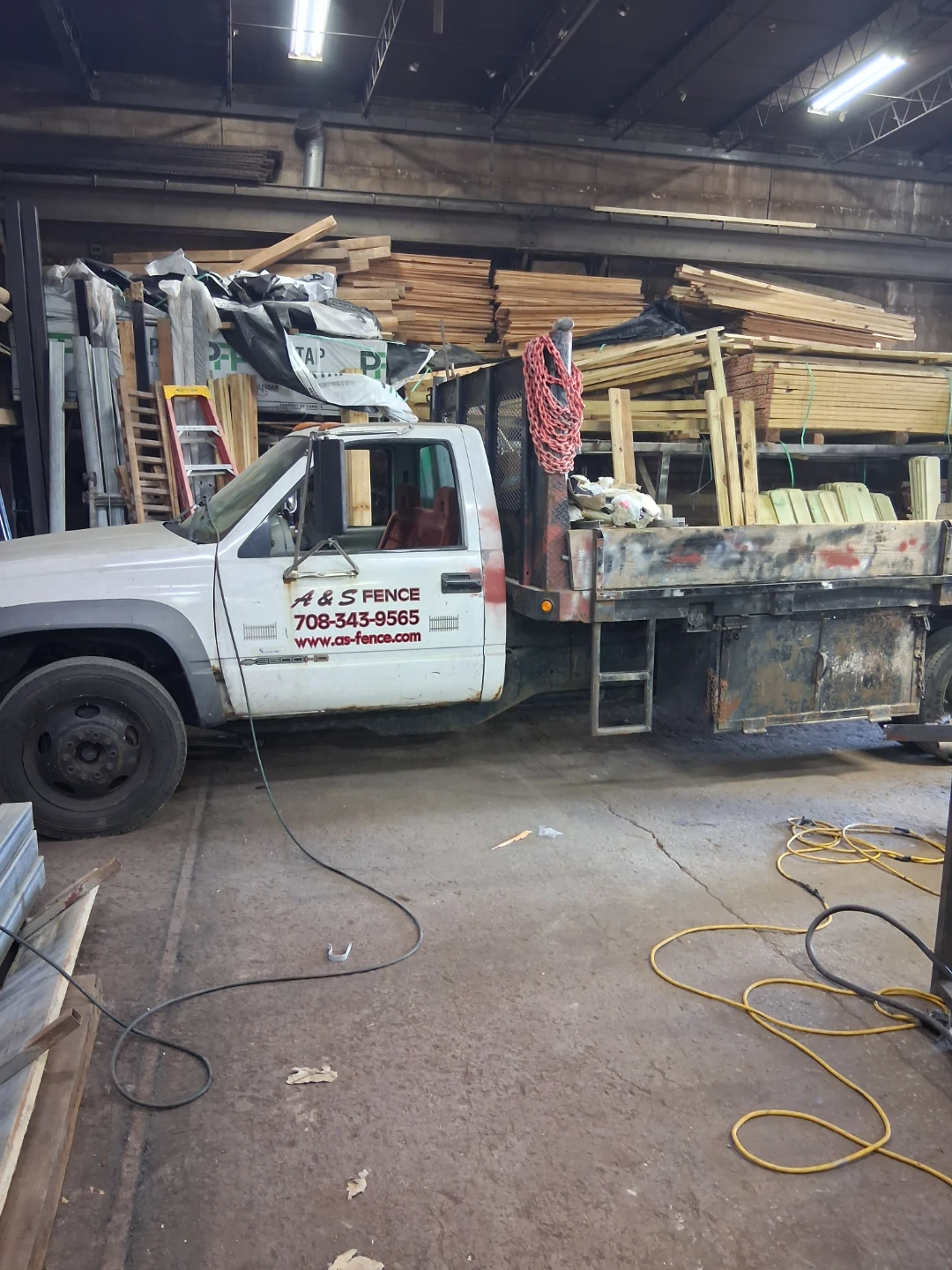A & S Fence Service Truck