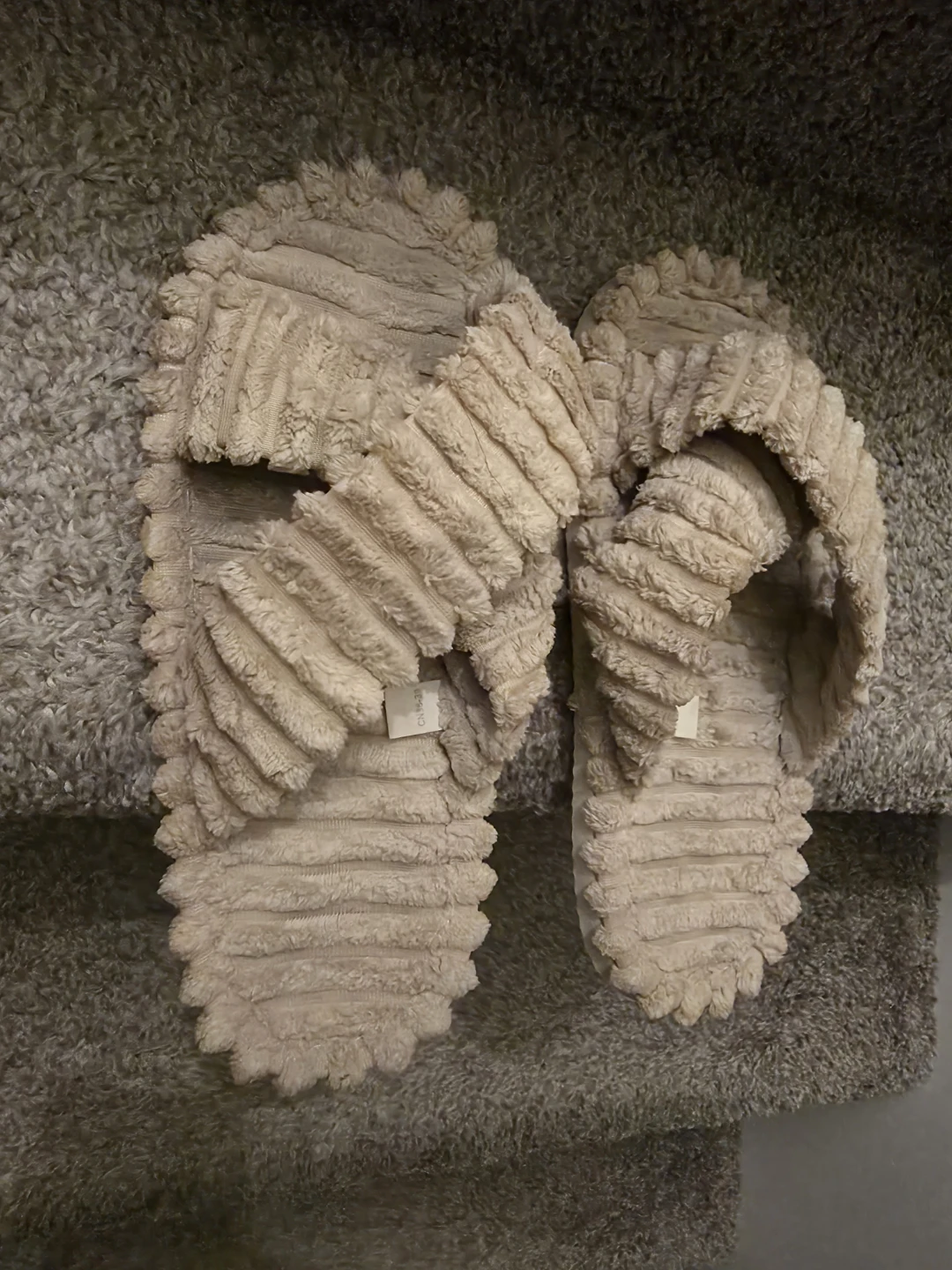 Cozy Beige Corduroy Slippers - photo 3