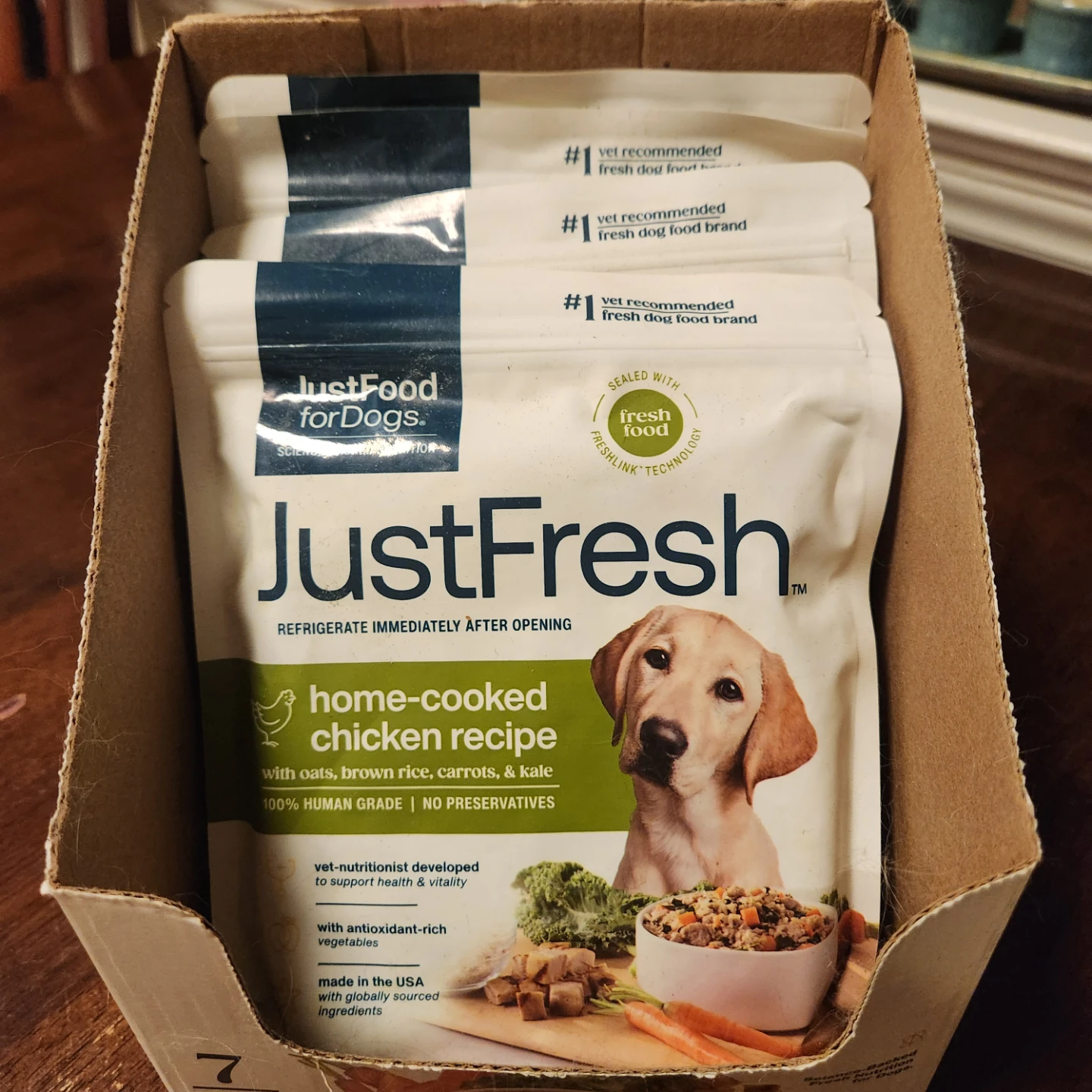 JustFoodForDogs JustFresh Home-Cooked Chicken Recipe Dog Food
