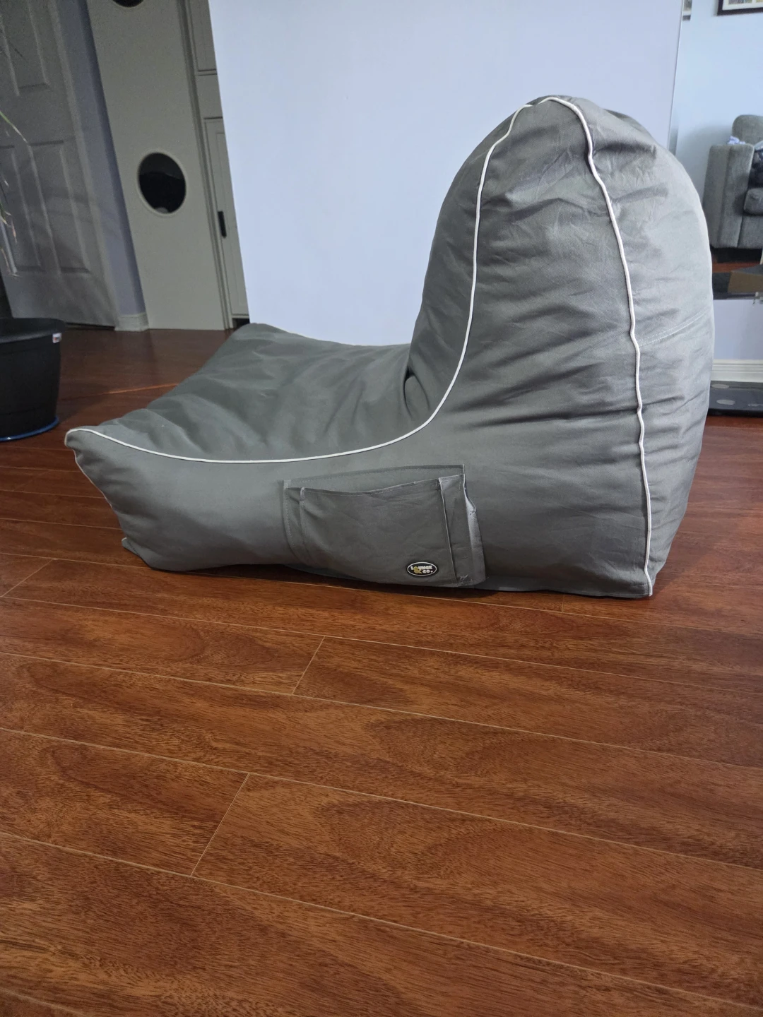 Grey Bean Bag Chair - photo 3