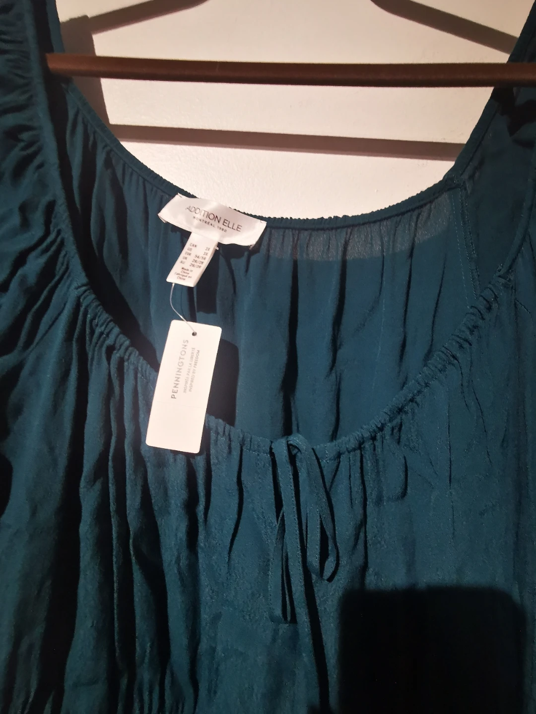 Nwt 3CAddition Elle Teal Smocked Waist Dress - photo 2