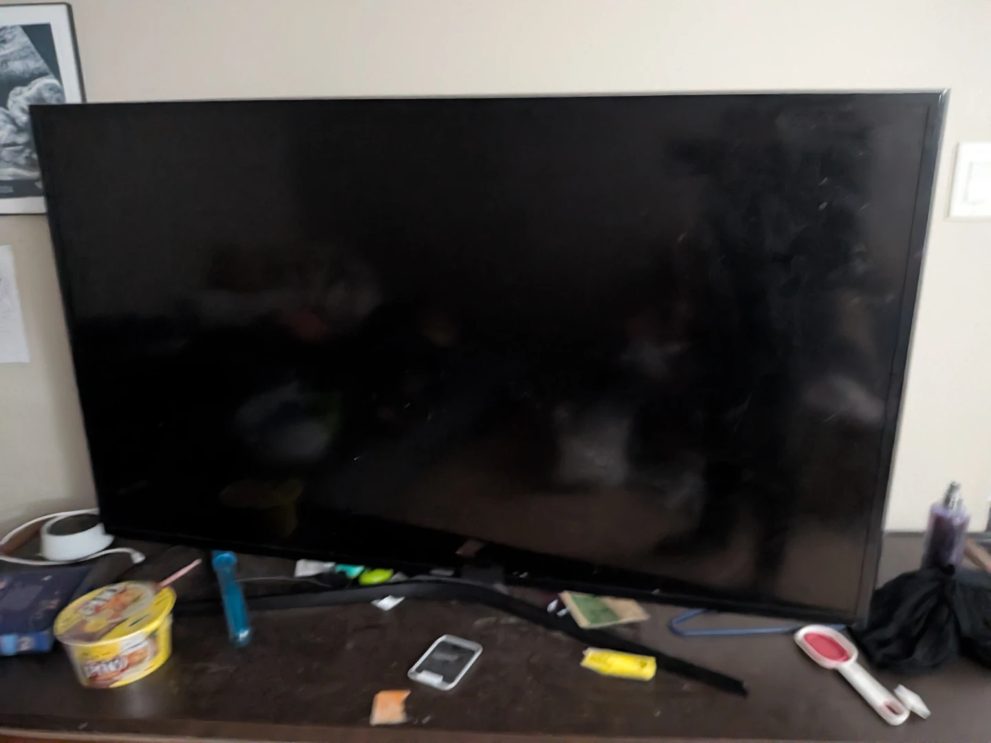 Black Flat Screen TV Samsung smart tv