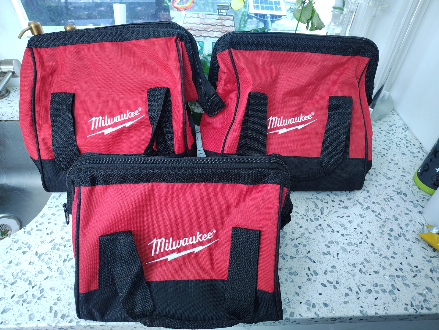 Milwaukee Red and Black Tool Bags - Set of 3