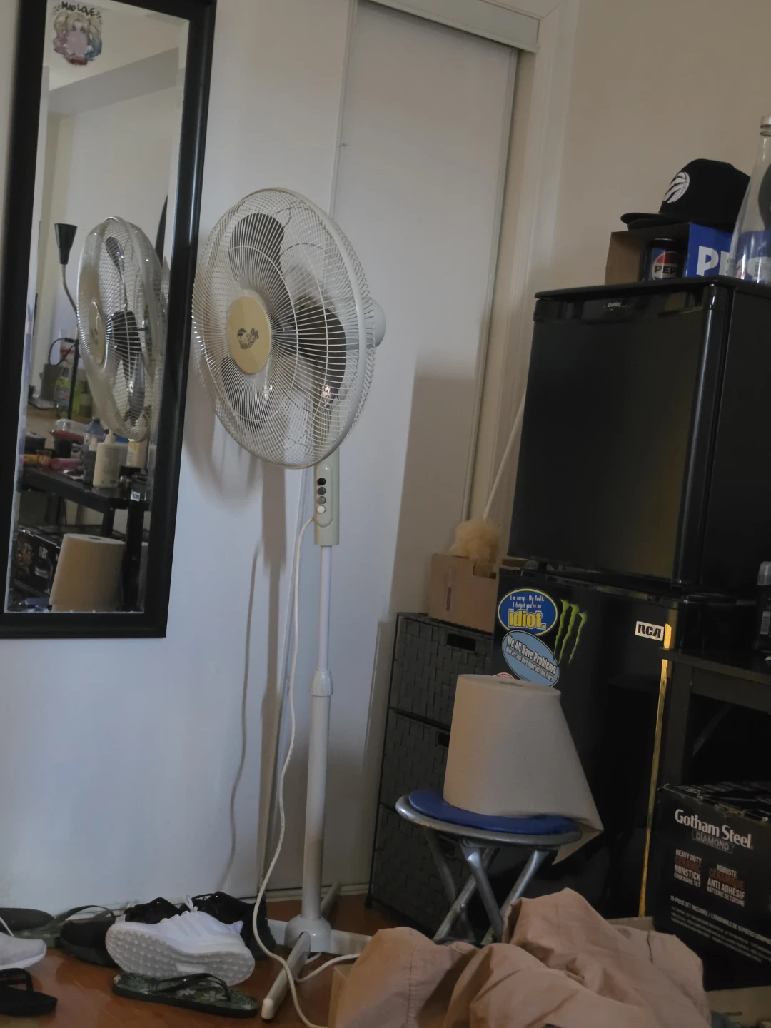 White Pedestal Fan