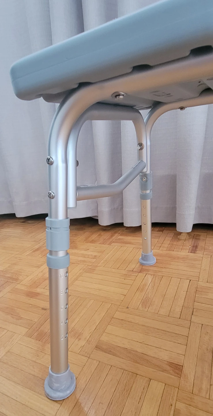 Adjustable Shower Chair with Backrest and Arms ⚽ - photo 3