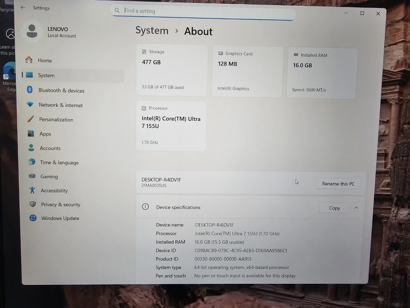Lenovo ThinkPad Laptop - Intel Core Ultra 7 - photo 5