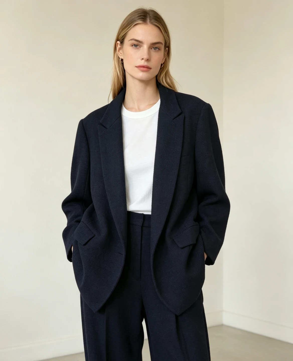 ZARA BASIC COLLECTION Navy Blazer