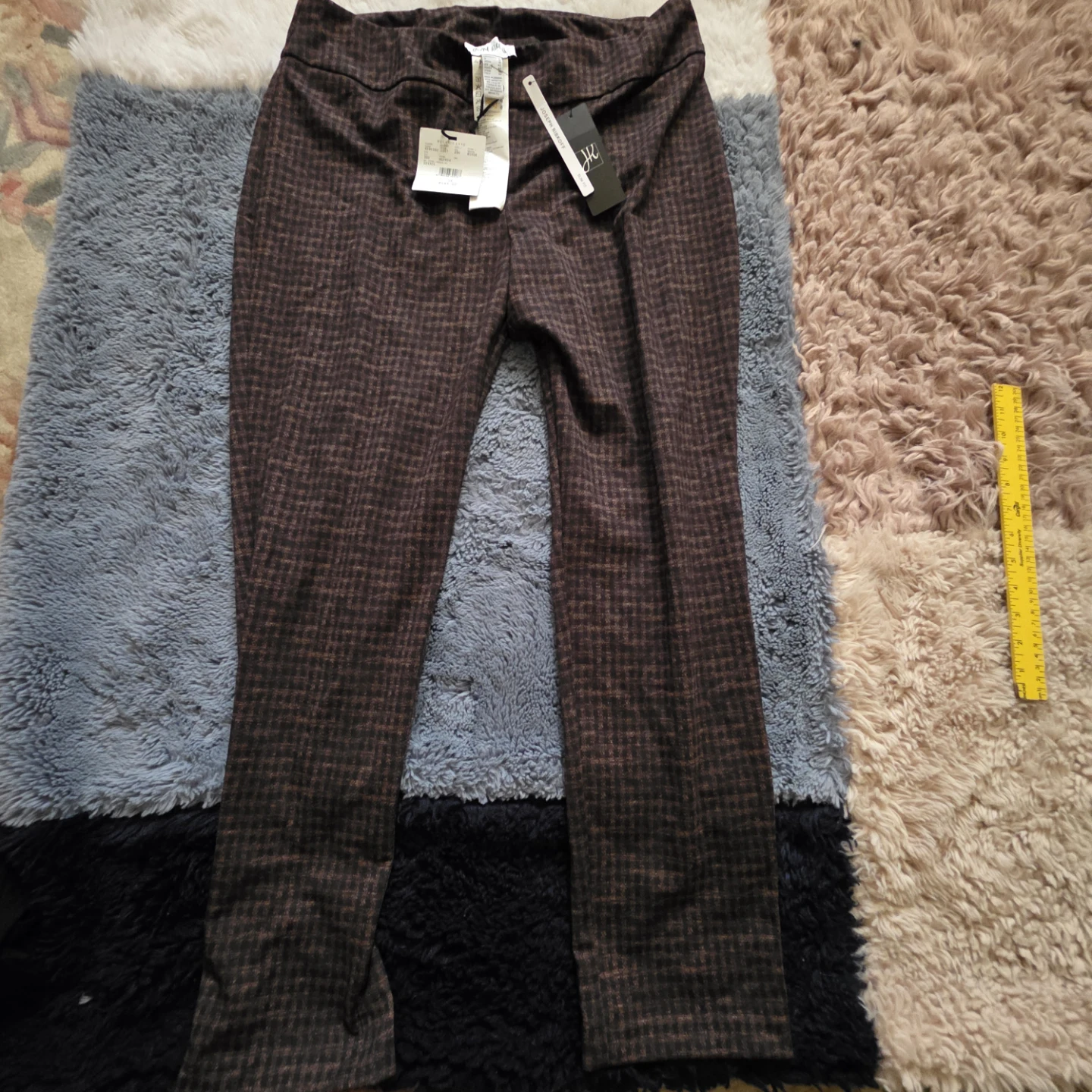 Joseph Ribkoff Plaid Slim Fit Pants Size 16