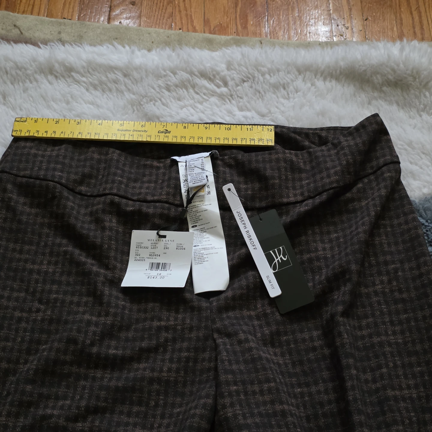 Joseph Ribkoff Plaid Slim Fit Pants Size 16 - photo 2