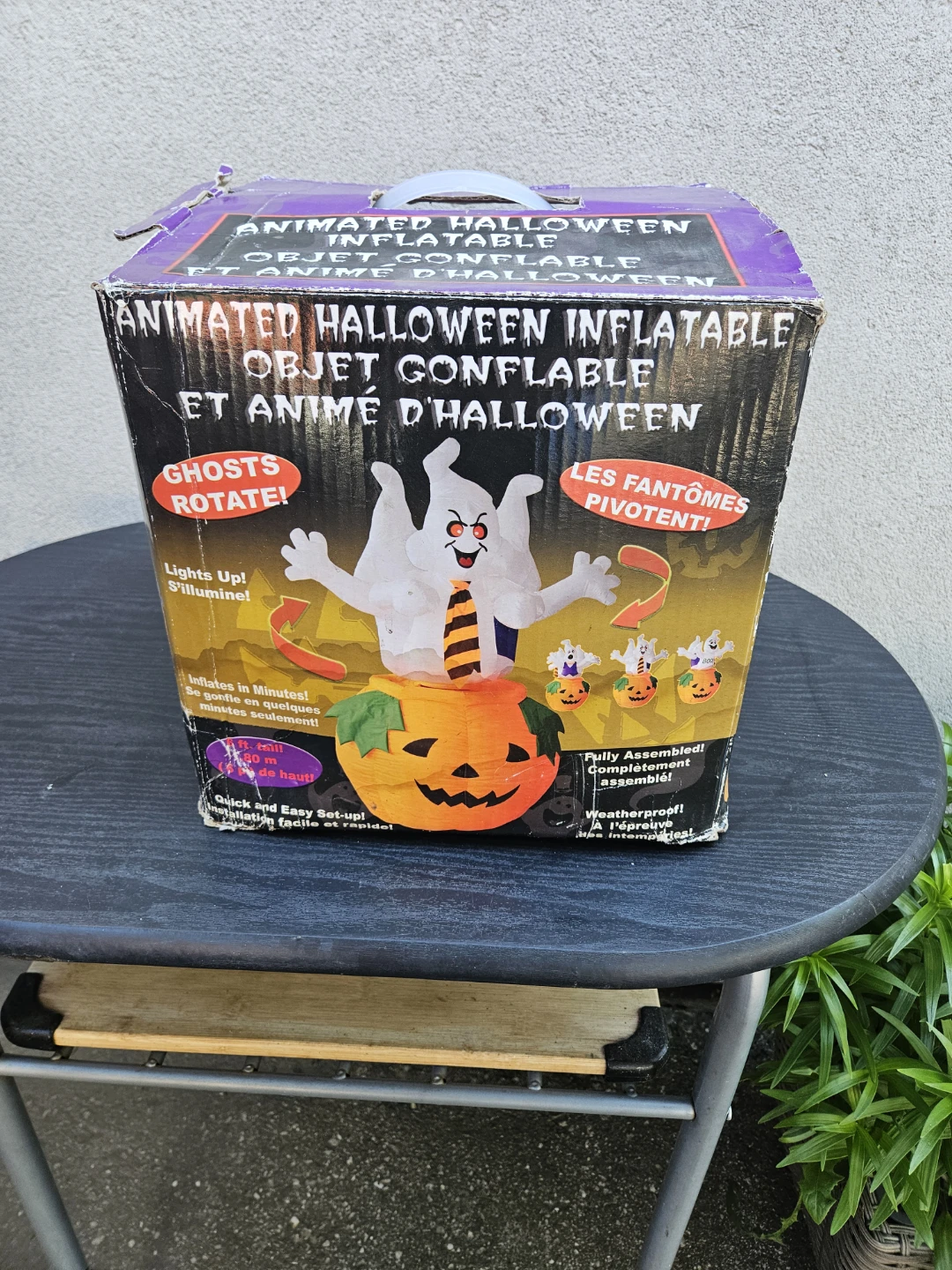 Animated Halloween Inflatable Ghost and Pumpkin - photo 4