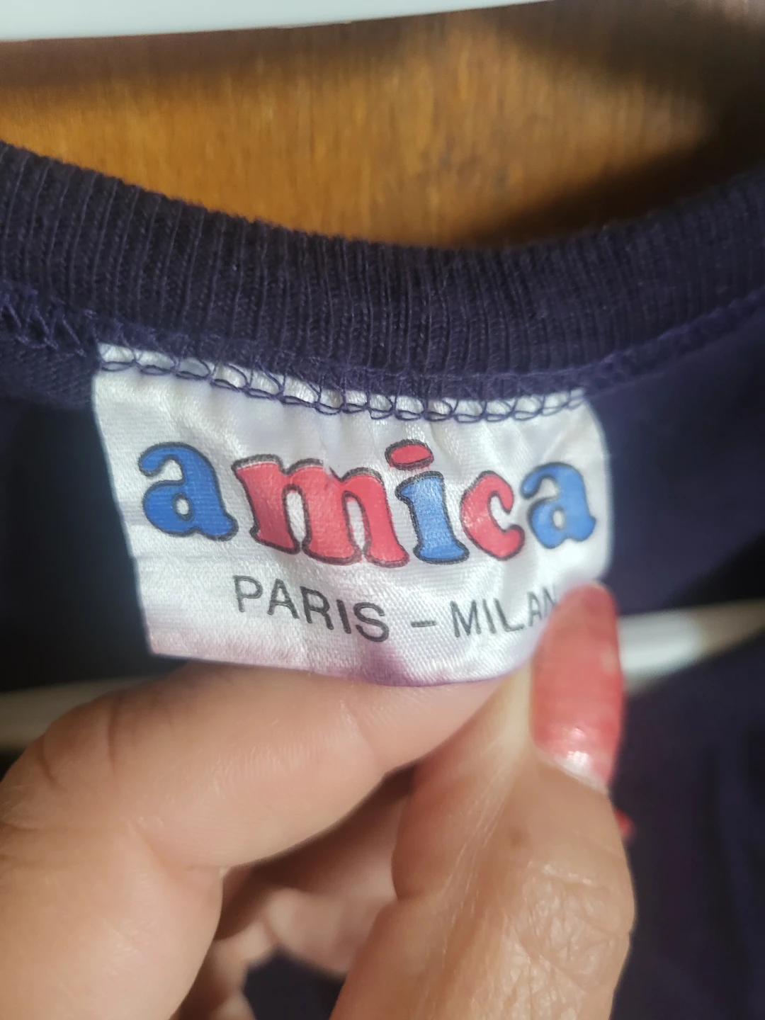 VINTAGE Amica Paris-Milan Colour Block T-Shirt - photo 2