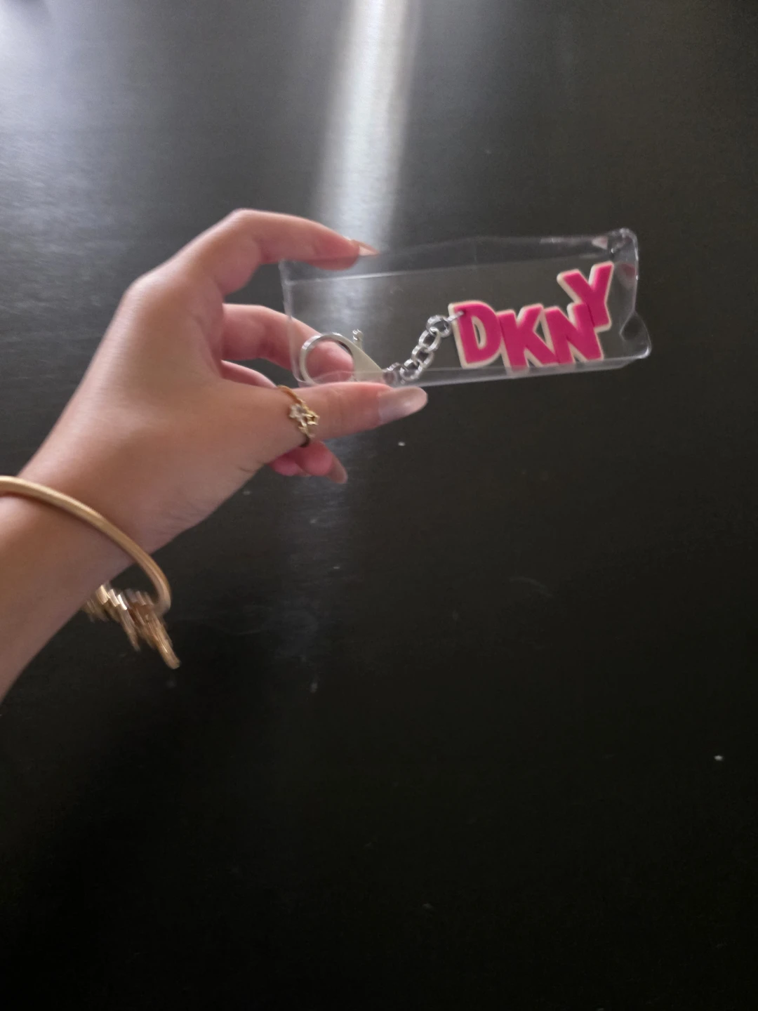 DKNY Clear Pouch Keychain