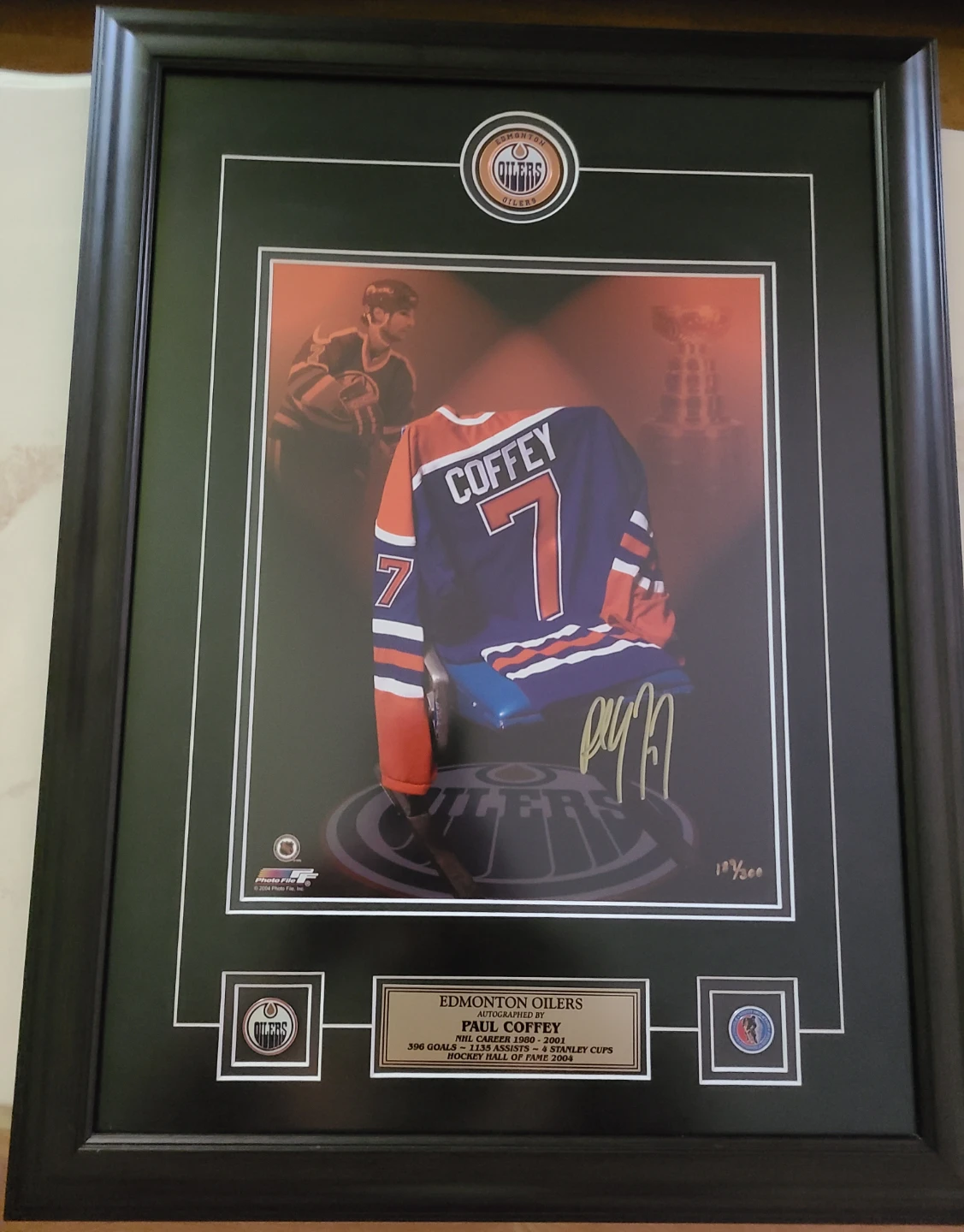 Paul Coffey Autographed Framed Rare Photo(189/300) With COA