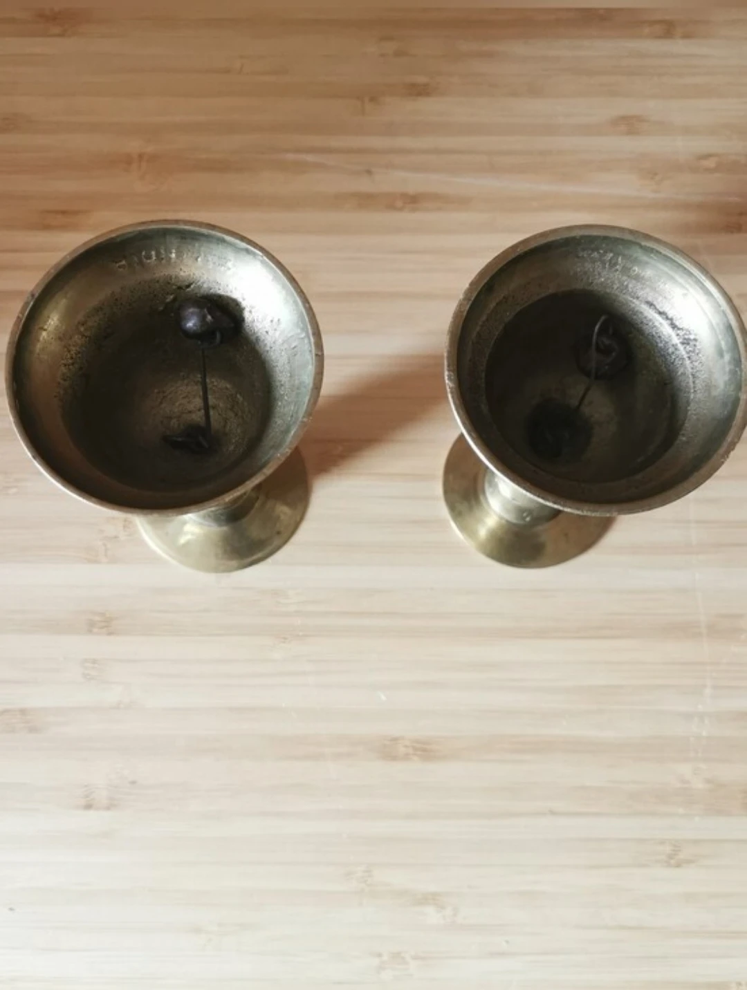 Vintage Brass Bell Candleholders Pair Dual Purpose Candlesticks - photo 4
