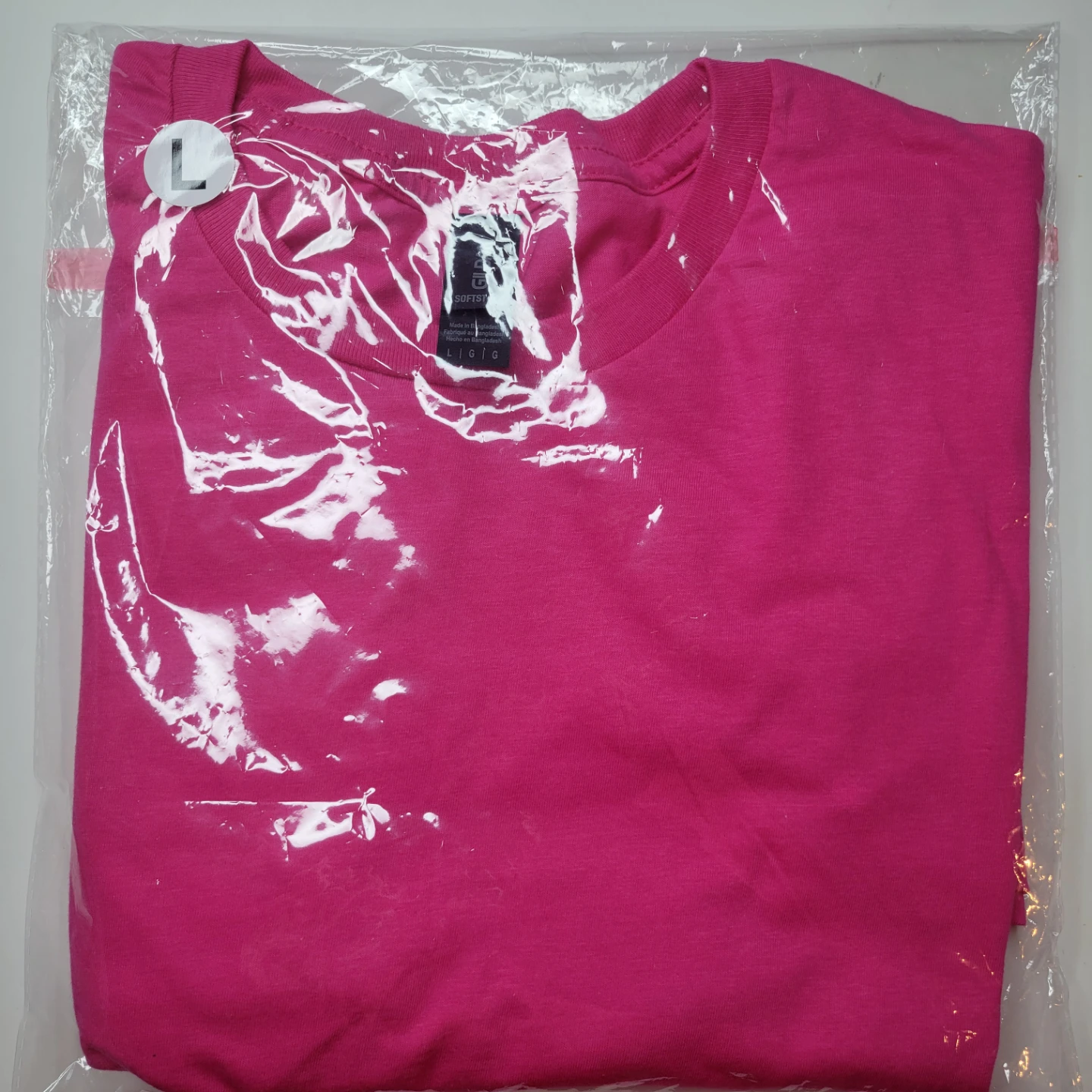 Gildan Softstyle T-Shirt - Pink - Large⚽️ - photo 2