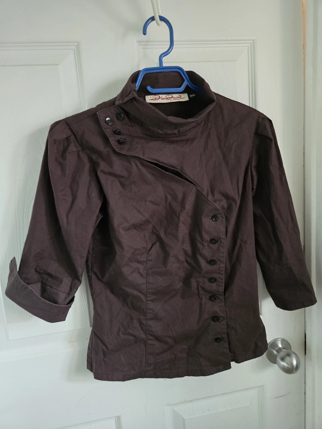 ⚽ Unique, Stylish Women's Brown Button-Up Shirt (Multi-Closure!) - photo 4