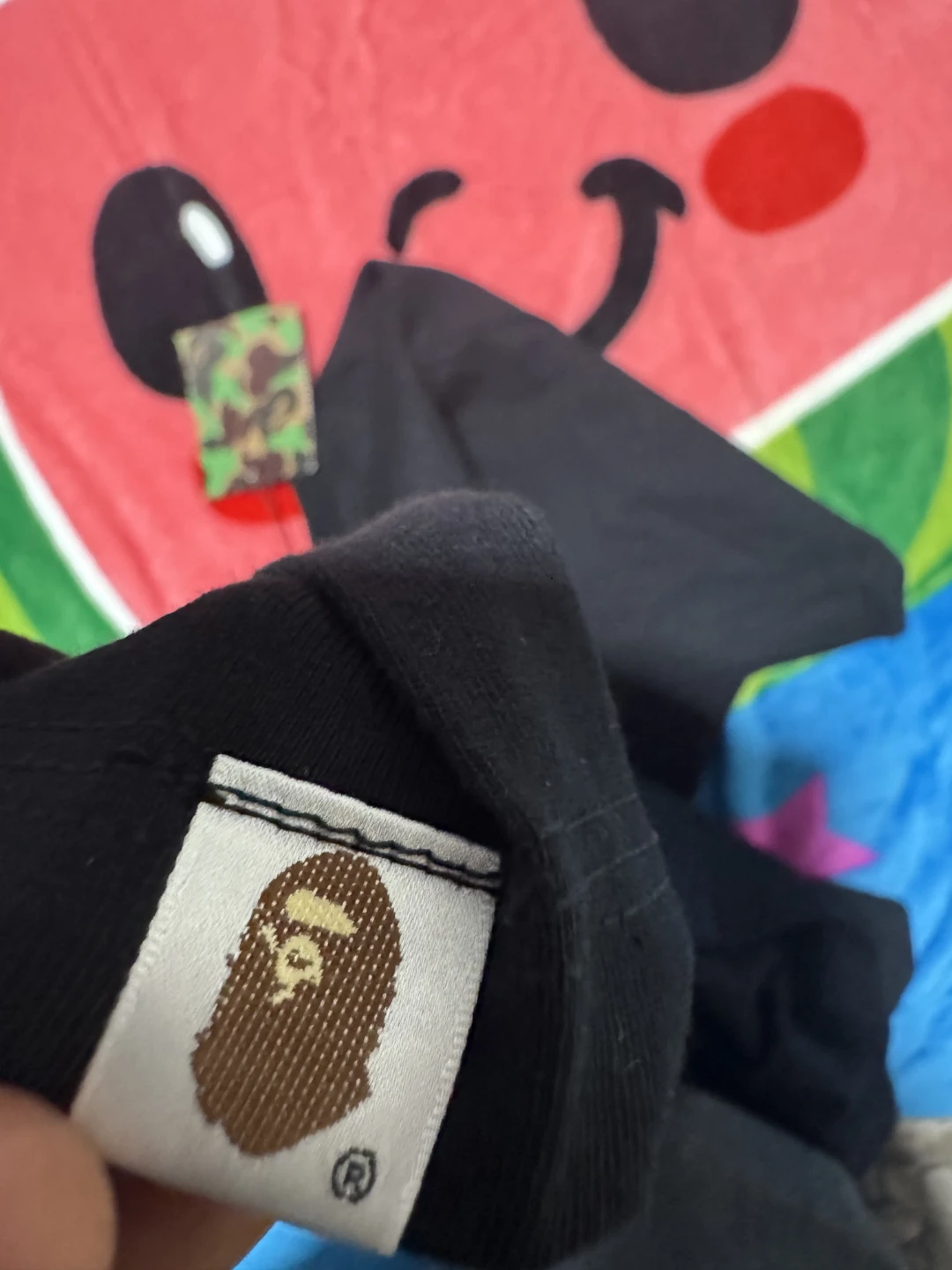 BAPE "A Bathing Ape" Black T-Shirt Size S - photo 5