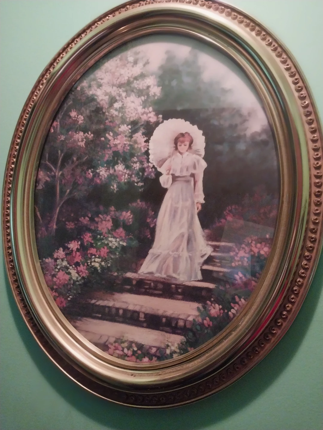 ⚽️Oval Framed Victorian Lady Print⚽️ - photo 2