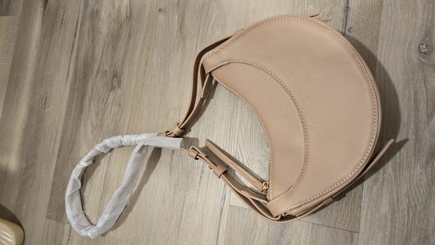 Tan Crescent Shoulder Bag - photo 3