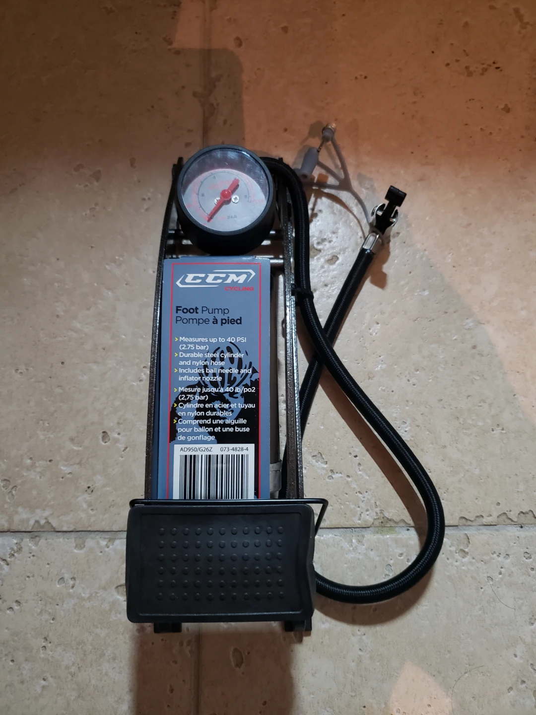 CCM Foot Pump with Gauge - photo 3