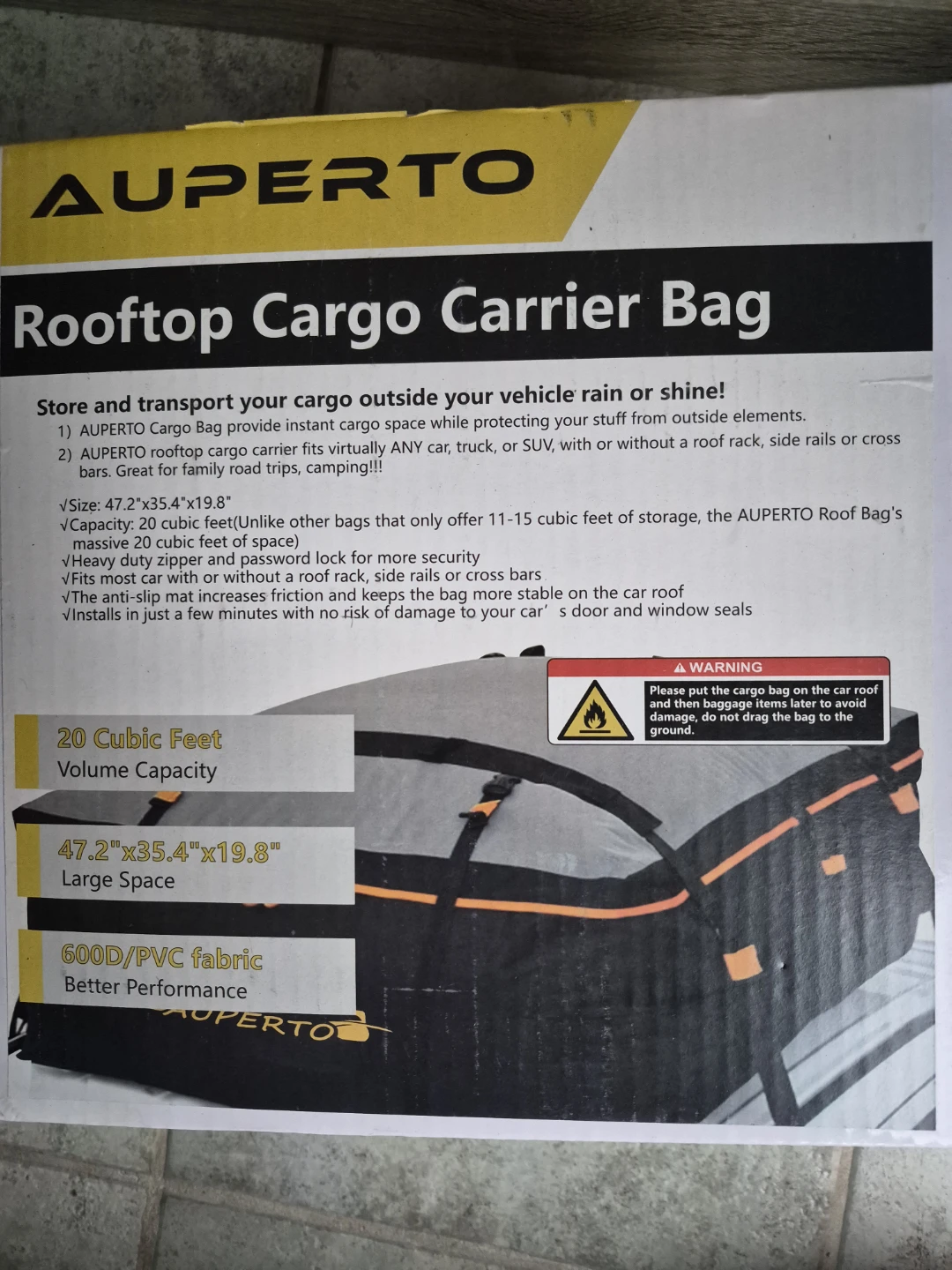 AUPERTO Rooftop Cargo Carrier Bag