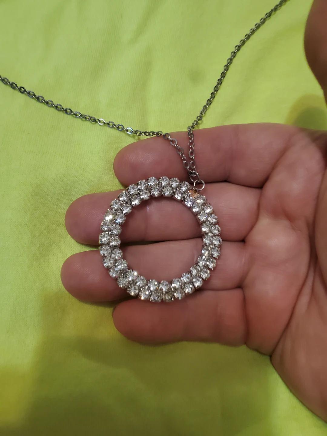 Sparkly Circle Pendant Necklace - photo 3