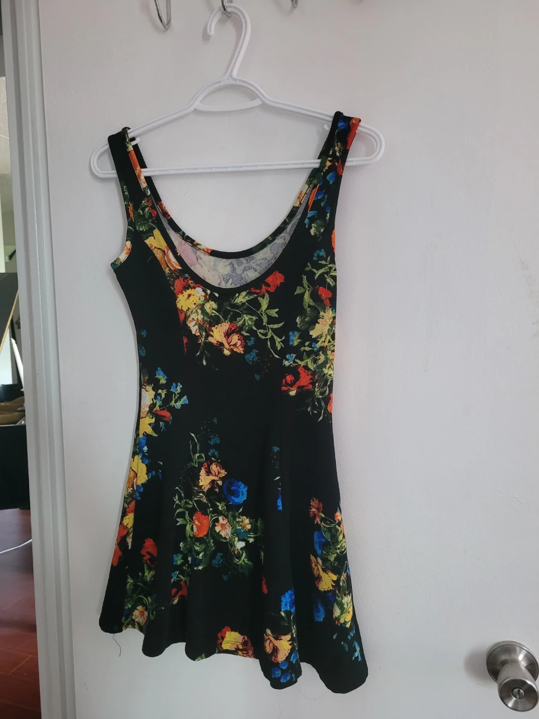 Black Floral Tank Dress - photo 2