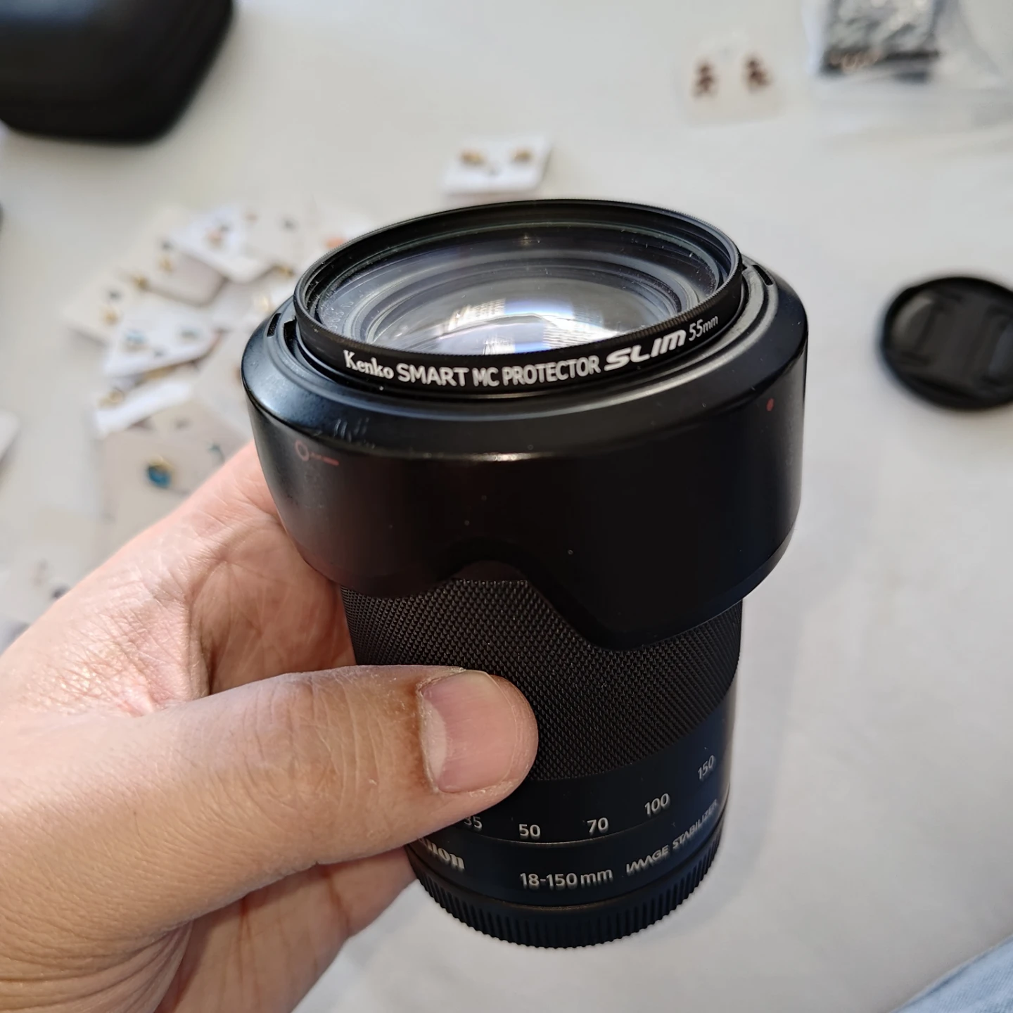 Canon EF-M 18-150mm f/3.5-6.3 IS STM Lens with Kenko 55mm Filter