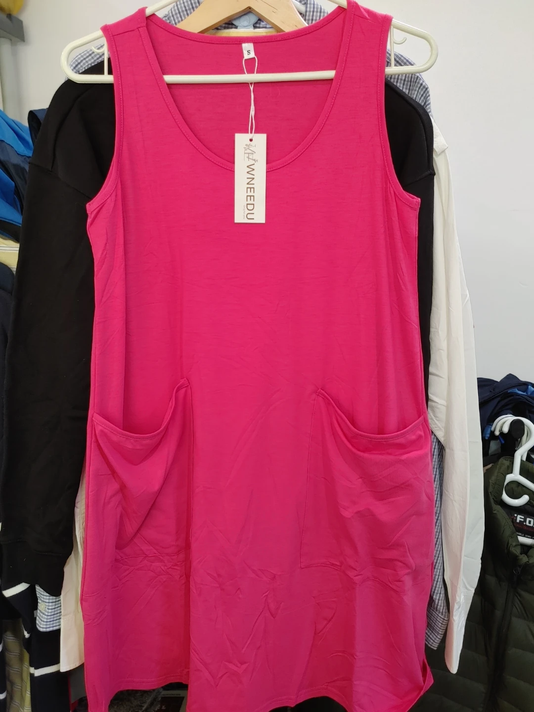 🧡BRAND NEW PINK SUMMER DRESS BEACH TOP WOMANS SIZE S- M