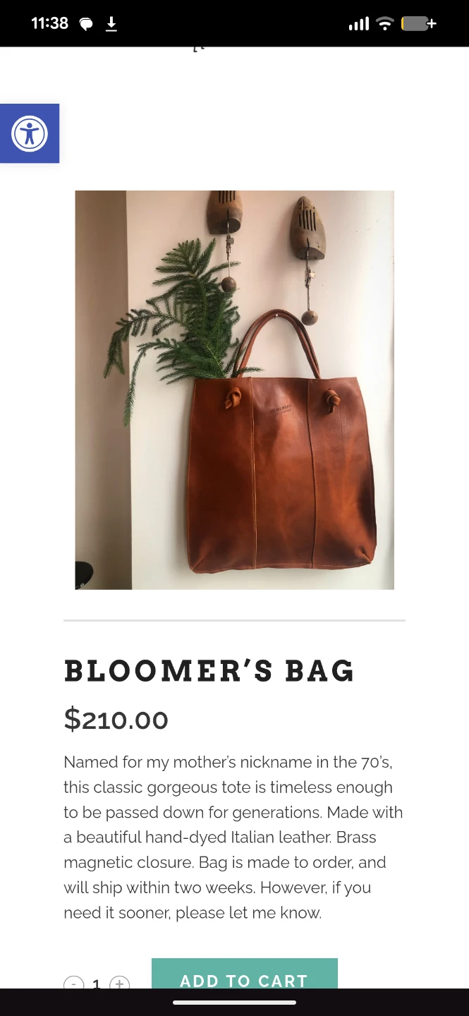 Hemlocks Leatherworks Tote Bag
