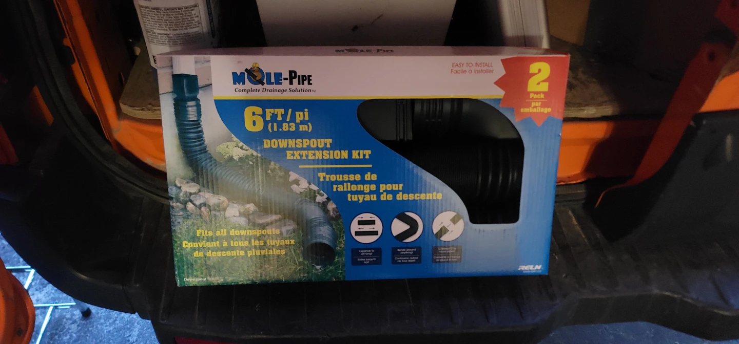 MOLE-PIPE 6FT Downspout Extension Kit - 2 Pack